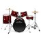 Ashthorpe 5-Piece Full Size Adult Drum Set with Remo Heads & Premium Brass Cymbals - Complete Professional Percussion Kit with Chrome Hardware